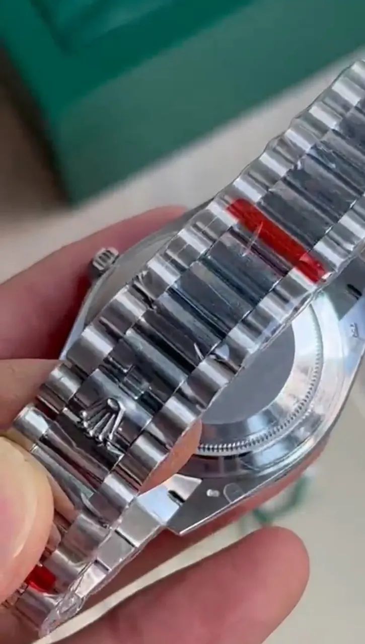 Rolex Day-Date Super Clone Branco + Caixa Rolex - Foto 4