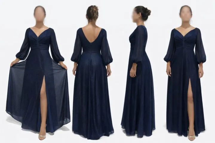 Vendo Vestido azul de festa com brilho