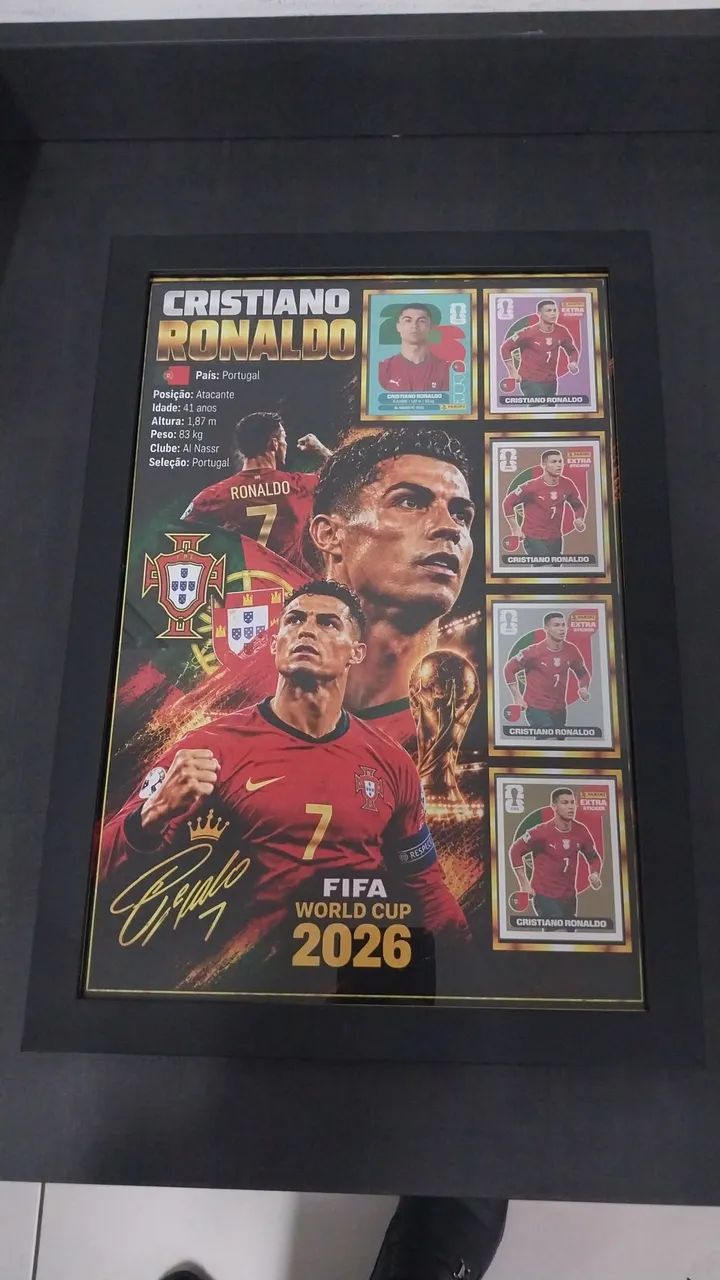 Quadro colecionador Cristiano Ronaldo 2026