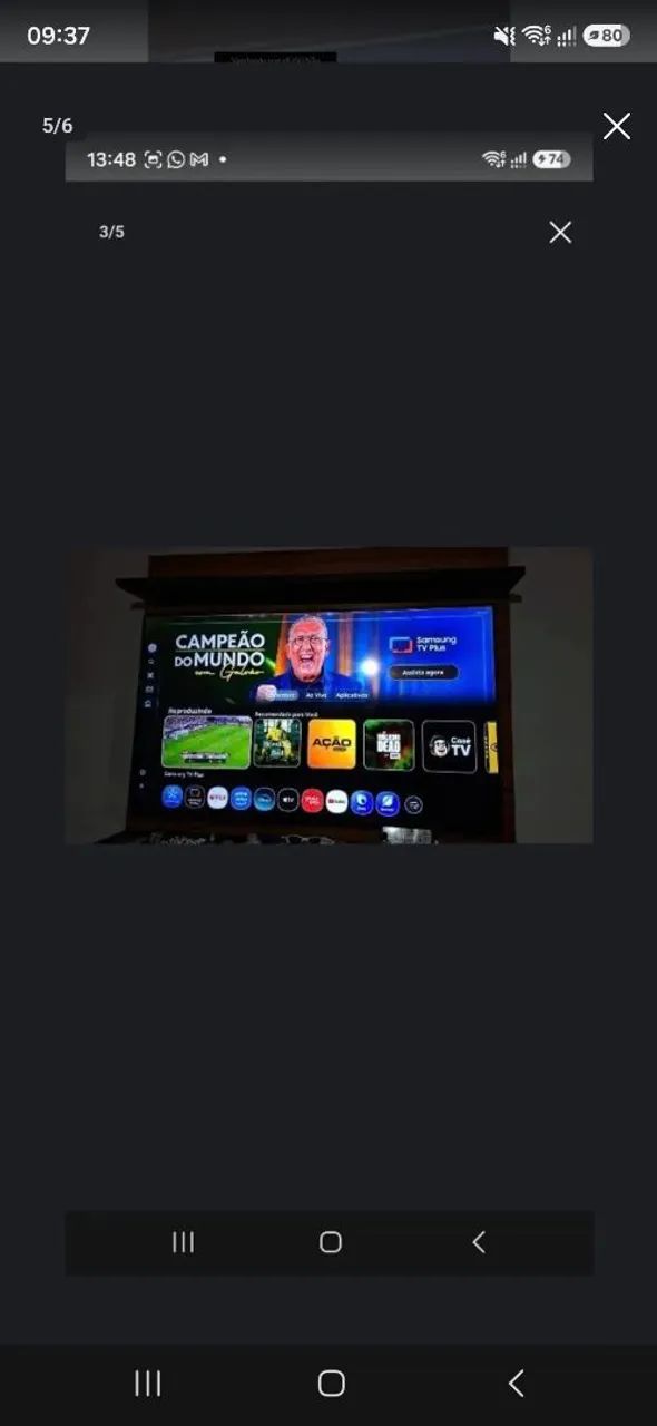 Smart TV 4K 55 polegadas com Alexa comando de voz bixby TV tudo em um já com canais - Foto 5