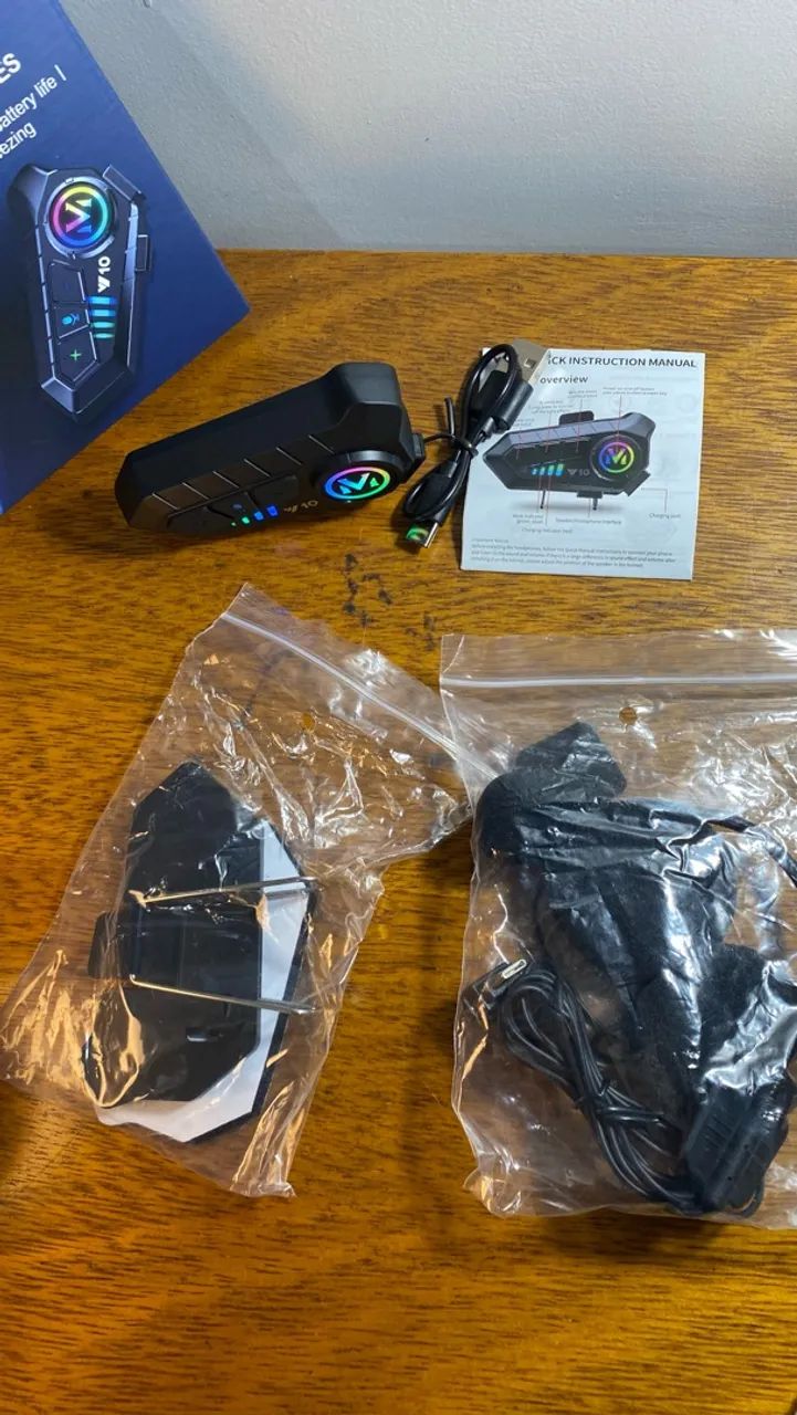 FONE BLUETOOTH MV10 PARA CAPACETE - IPX6  - Foto 3