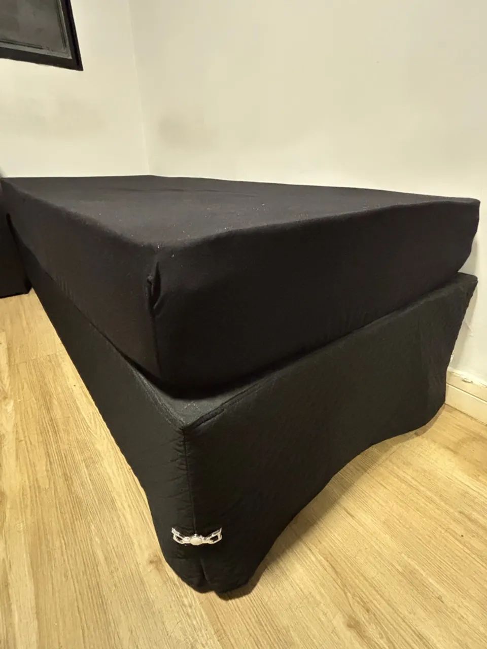 Cama Box Solteiro 78x188 Completa - Colchão Guldi Duplo (Macio/Firme) + Base + Saia - Foto 2
