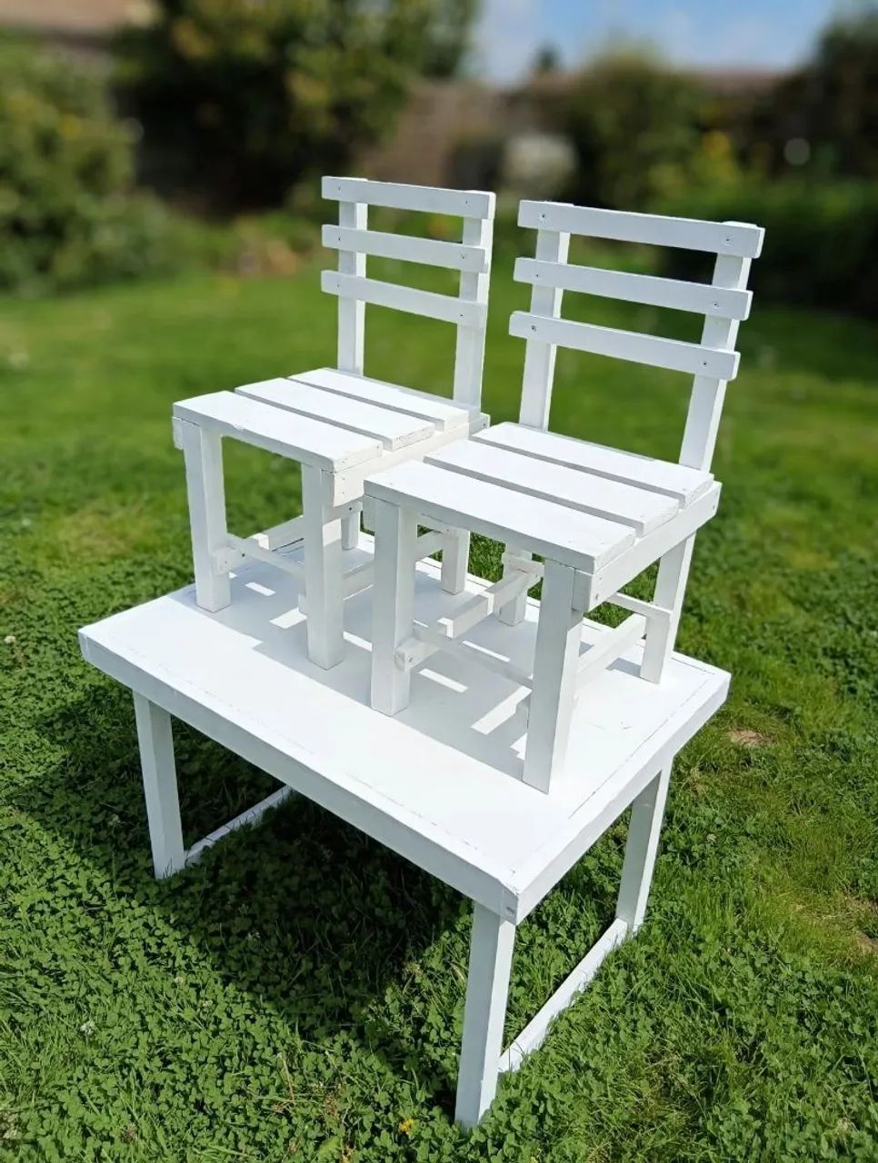 Mesa com cadeira infantil de madeira de pinus - Foto 2
