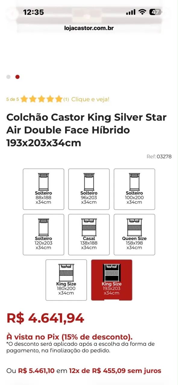Colchão king castor usado - Foto 5