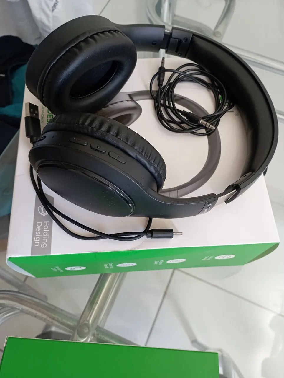 Headphone Dapon H02D preto  - Foto 2