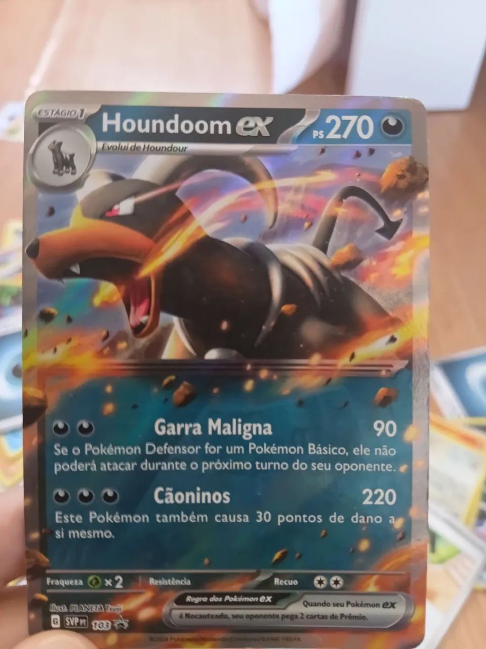 Carta pokémon Houndoom EX