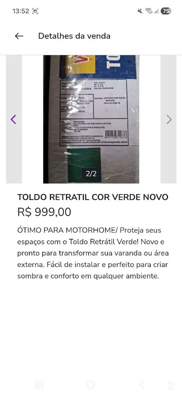 TOLDO RETRÁTIL VERDE  - Foto 4