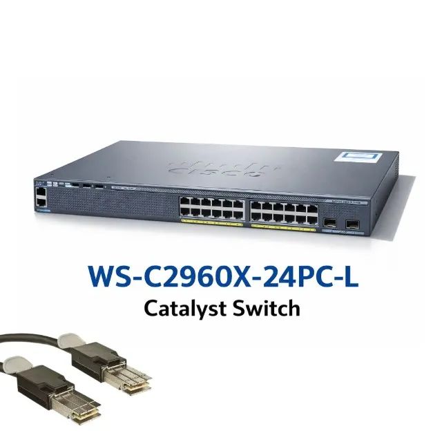 Switch Cisco WS-C2960X-24PC-L Catalyst - 24 Portas Gigabit + SFP