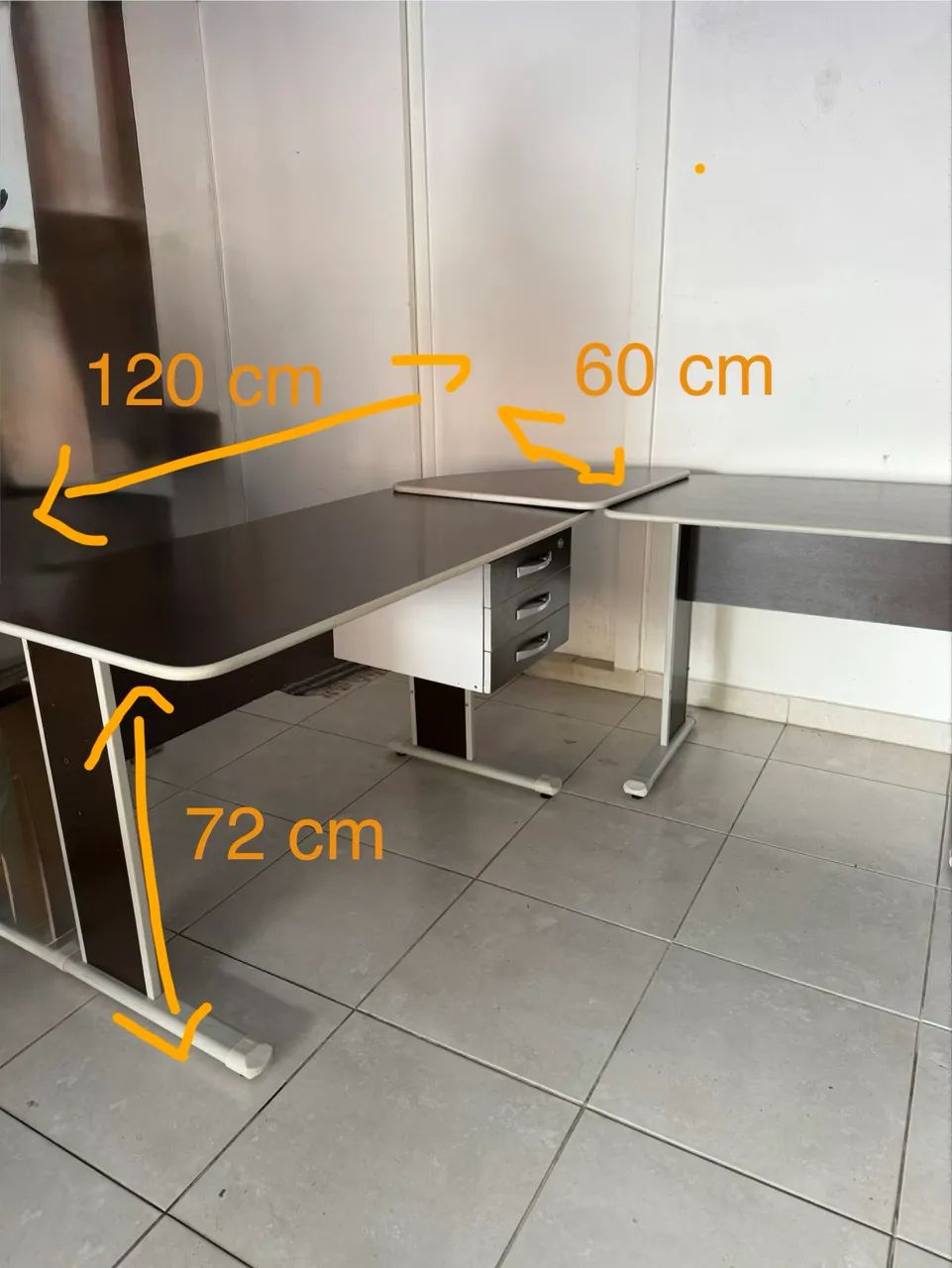 Mesa com gavetas em L - Escritolandia  - Foto 3