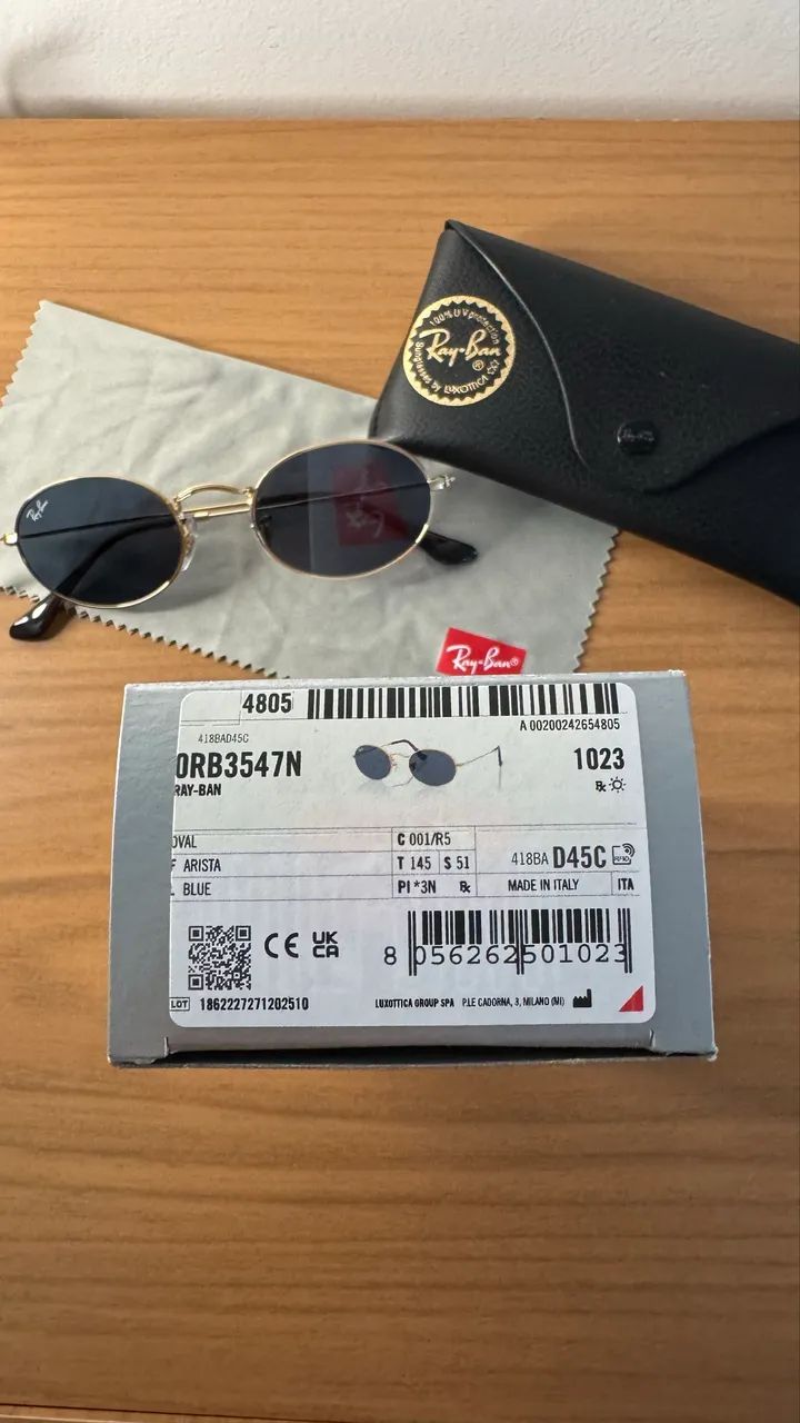 Óculos escuros Ray-Ban oval  - Foto 4