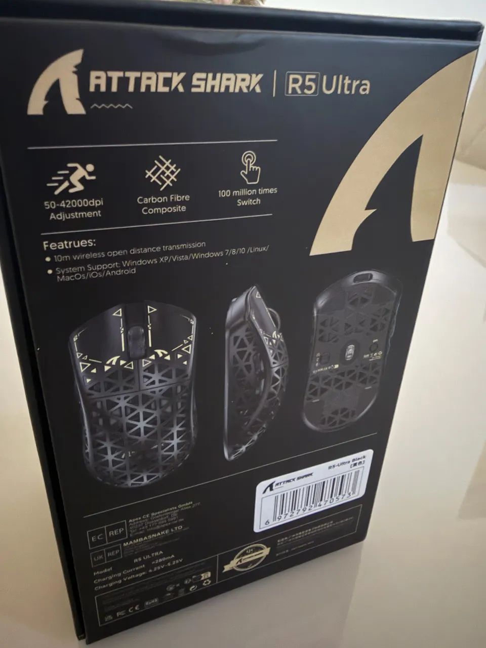 Mouse Attack Shark R5 Ultra Paw 3950max - Foto 3
