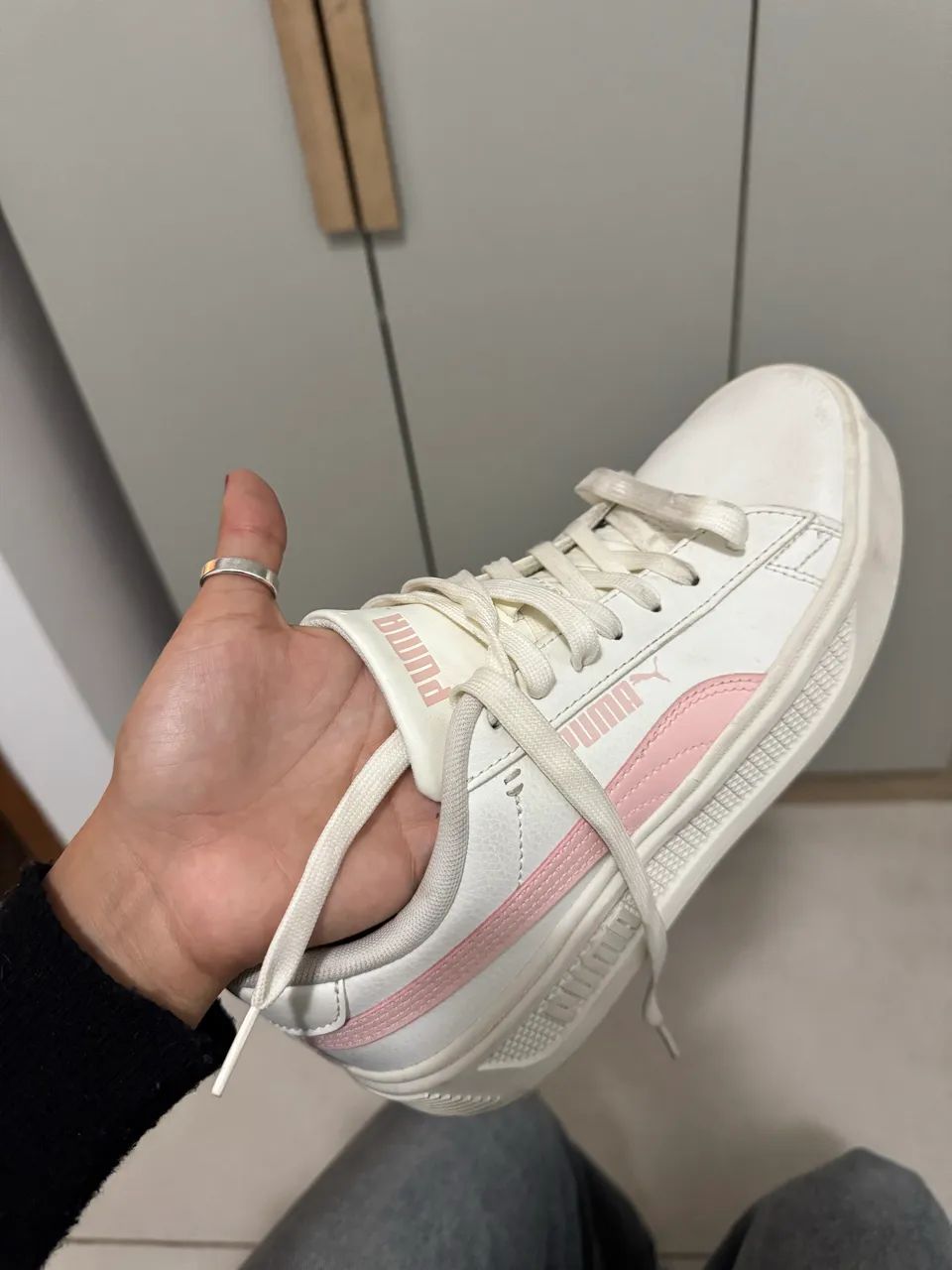 Tênis Puma Branco e Rosa - Tam. 35