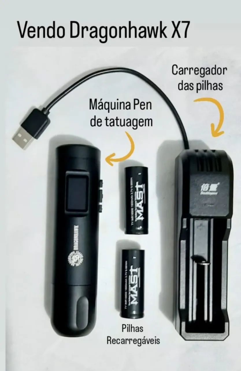 Máquina Pen para tatuagens fine line