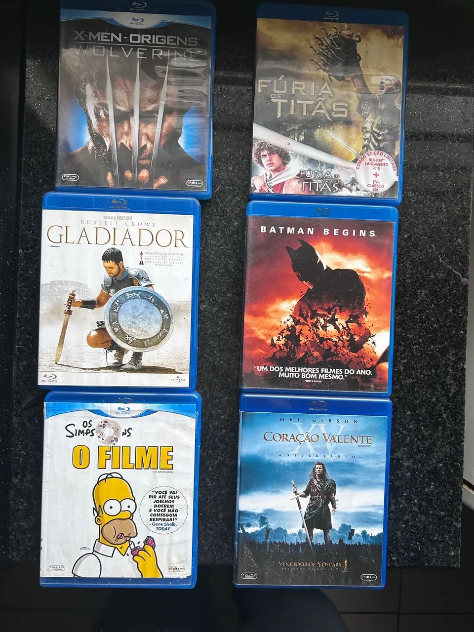 6 filmes em Bluray 