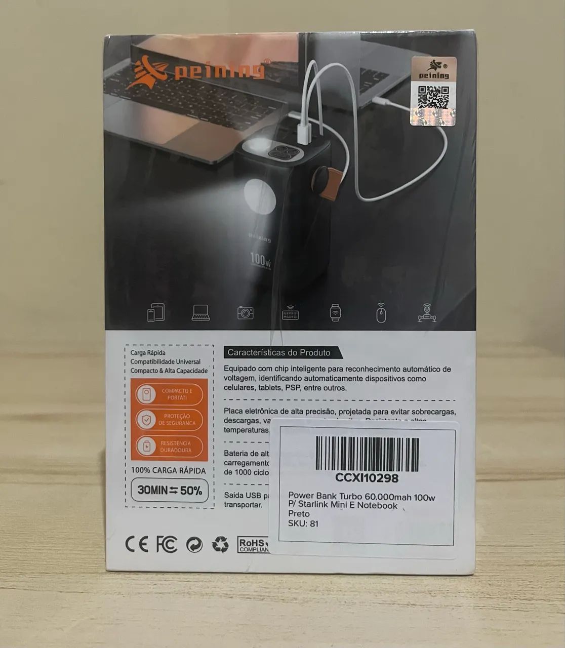 Power Bank Turbo 60.000mah 100w P/ Starlink Mini e Notebook  - Foto 3