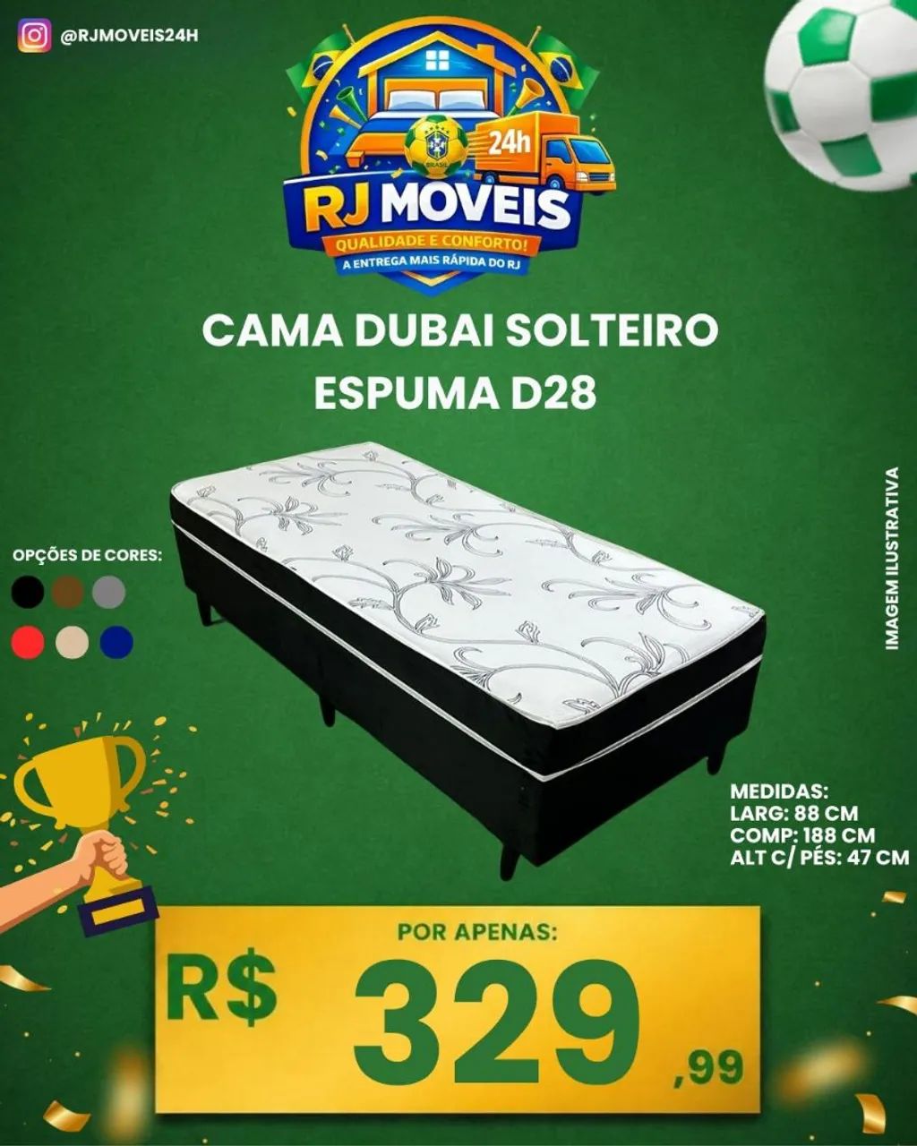 Cama box solteiro D28 