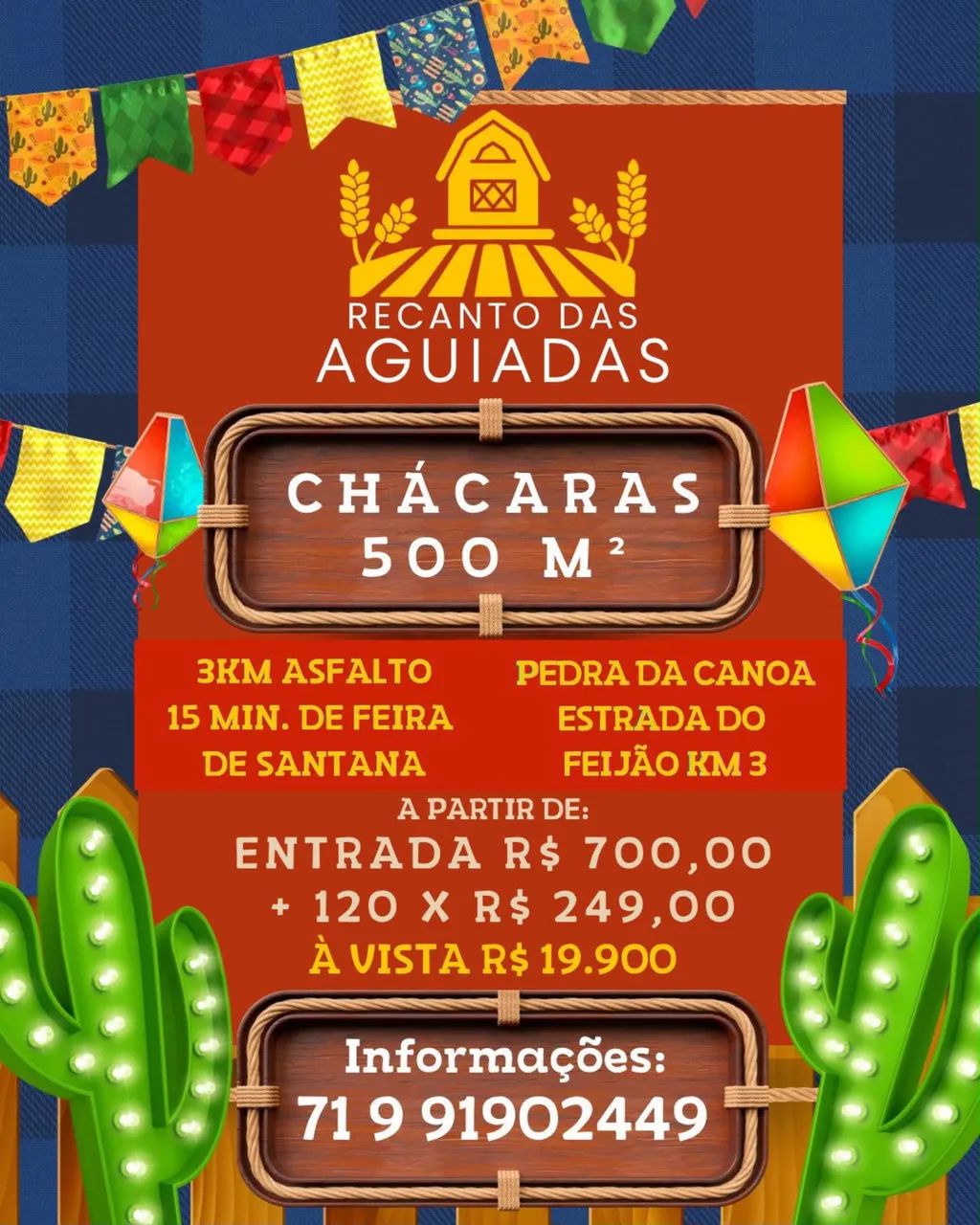 Vendo chácaras a12 km de Feira 
