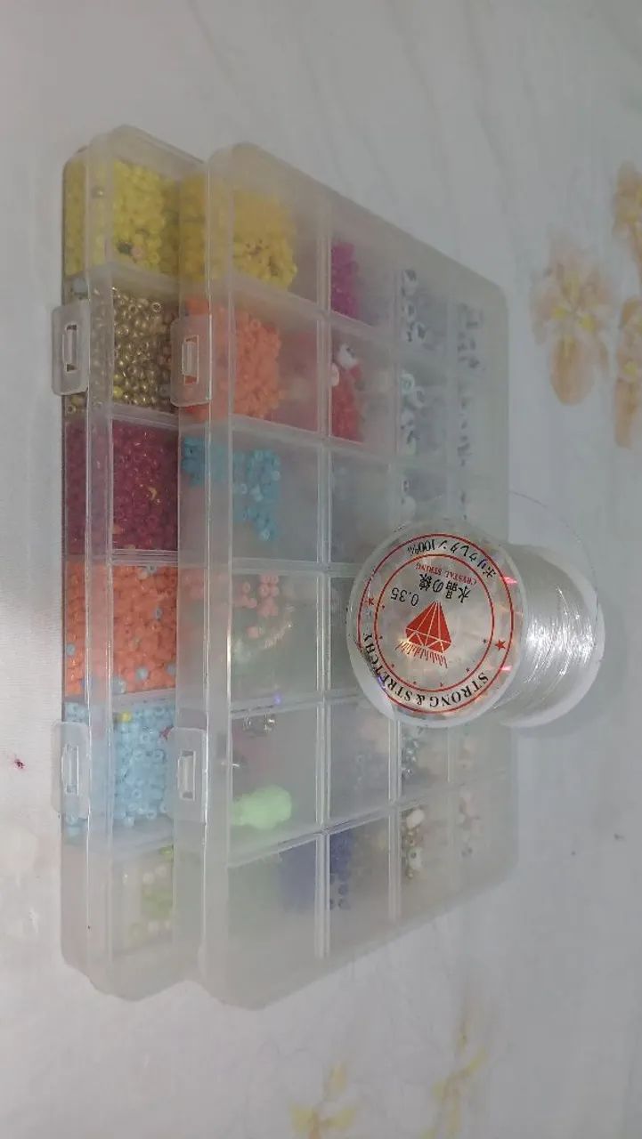 Kit miçangas e nailon de fazer pulseiras! - Foto 3
