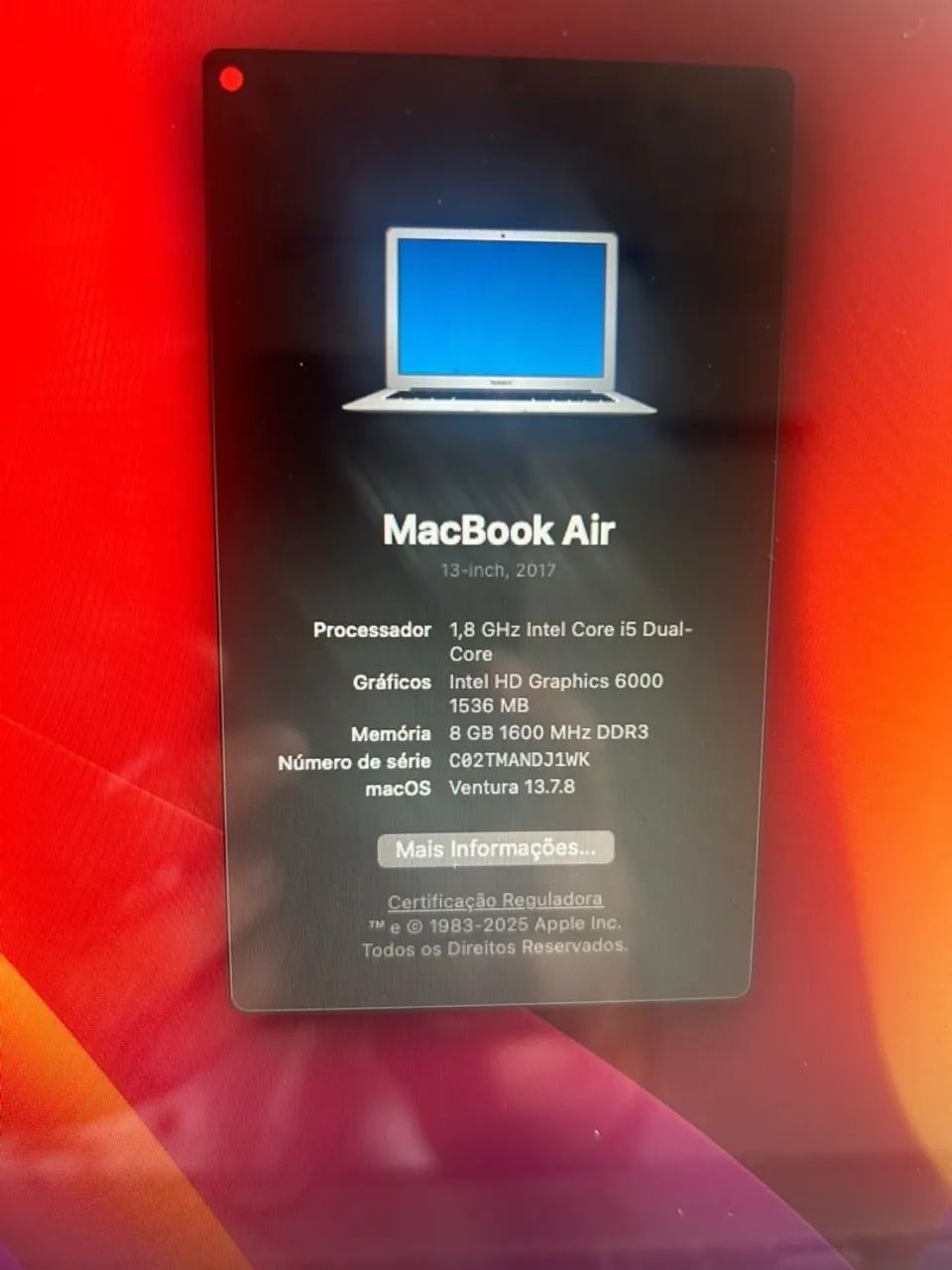 MacBook Air 13? 2017 i5 / 8gb RAM / Ssd 128gb - Foto 2