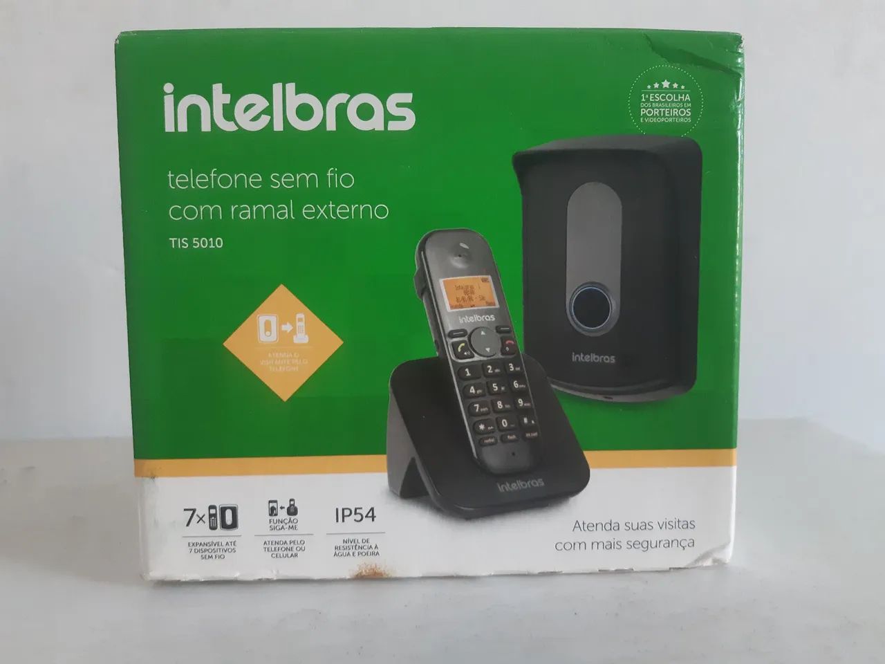 INTERFONE E TELEFONE INTELBRAS TIS 5010 SEM FIO COM RAMAL EXTERNO LEIA