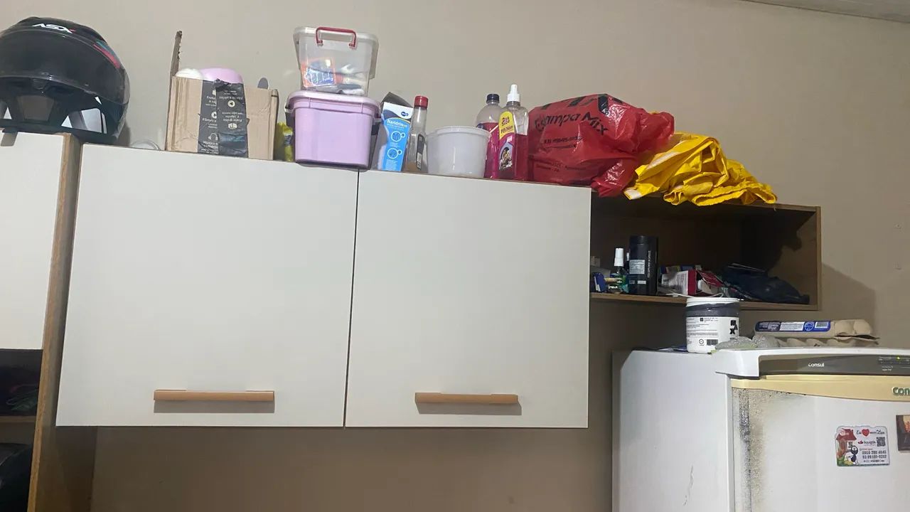 Armário de Cozinha Compacto e Completo - Com Balcão e Nichos - Foto 4