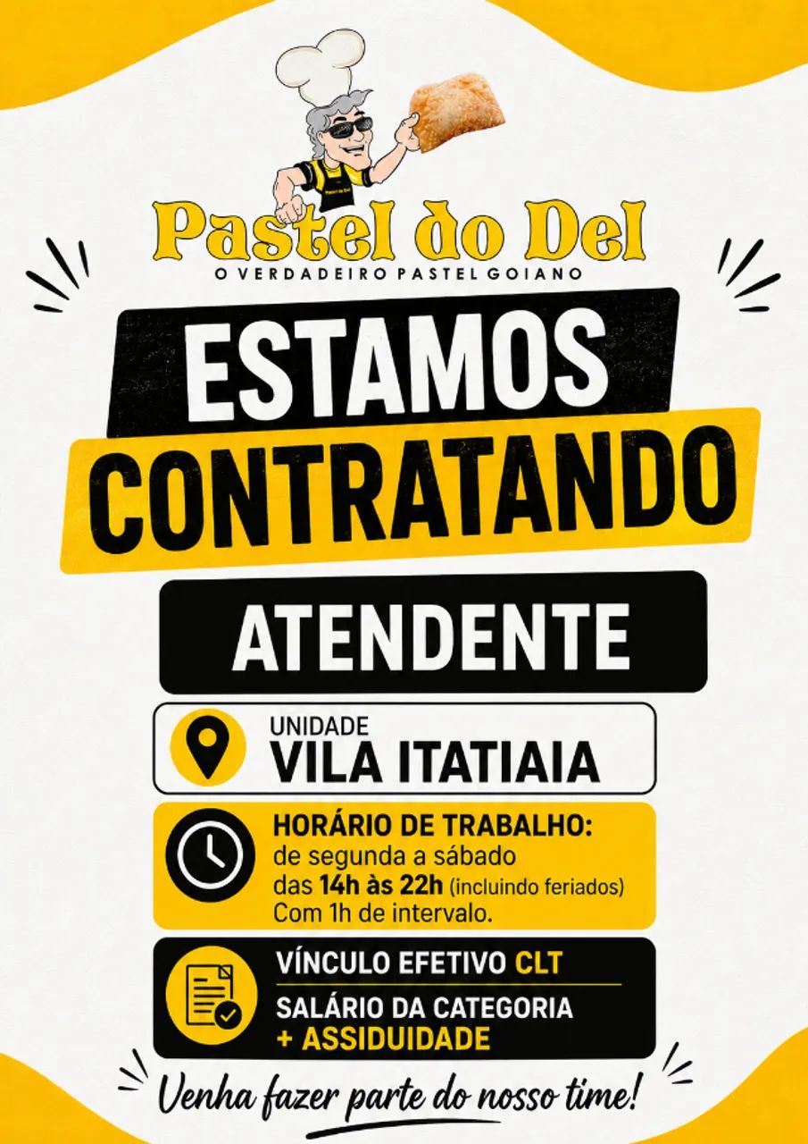 Vagas para atendente 