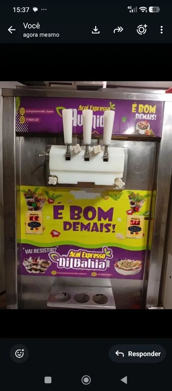 Máquina flex de açaí. Vendo troco 