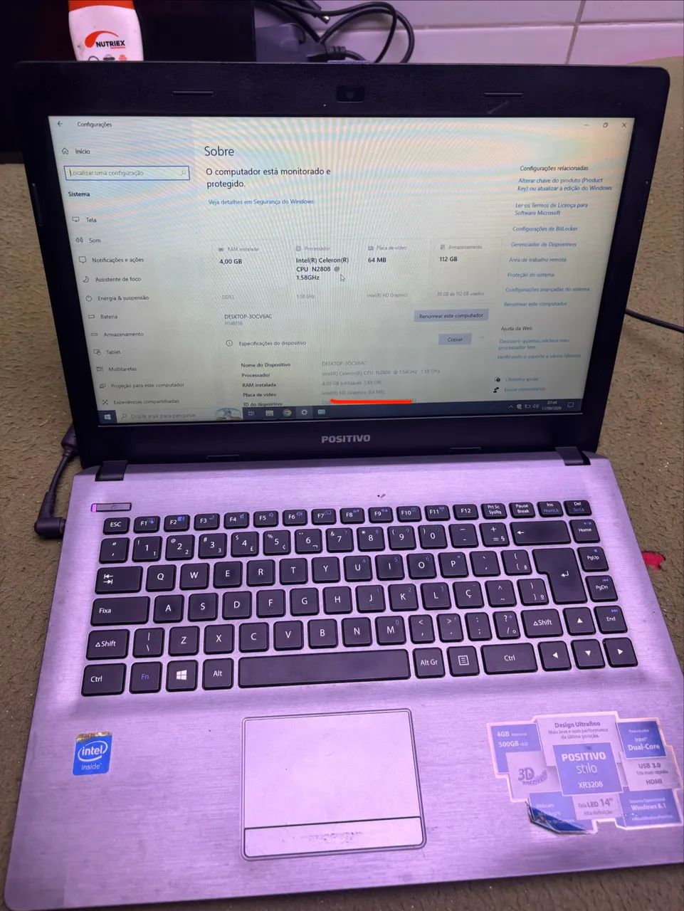 Notebook positivo em ótimo estado, com SSD