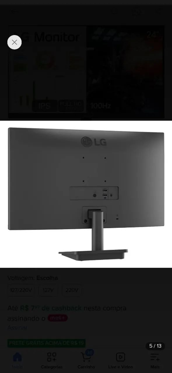 Monitor LG 24 polegadas - Foto 5