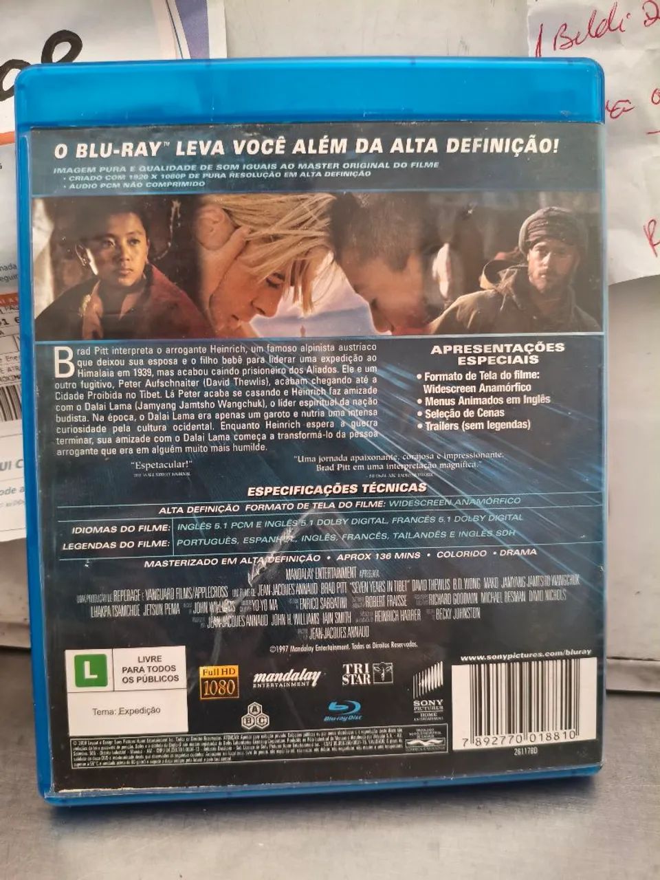 Blu Ray Sete Anos no Tibet 1997 - Foto 2