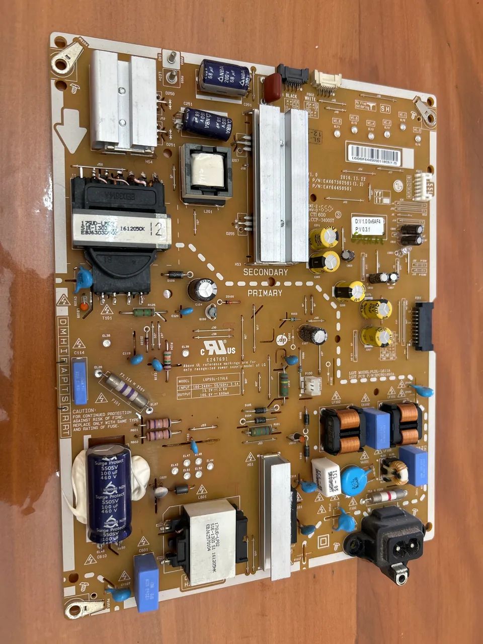 Placa Fonte TV LG 55UJ6585 - EAX67362501 (1.2) LGP55L-17UL6 original