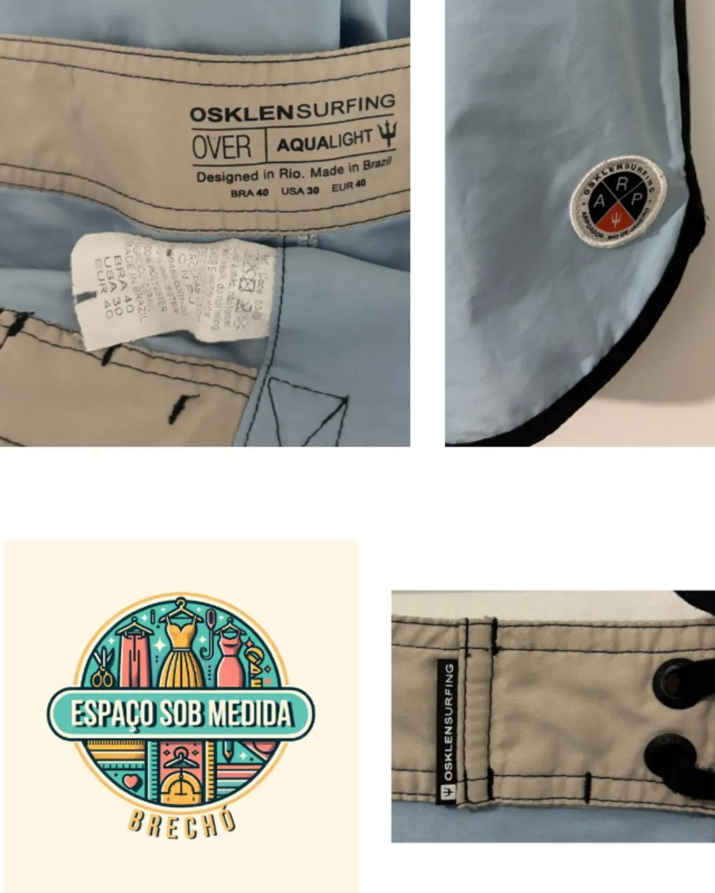 Bermuda Boardshort Osklen azul - Foto 2