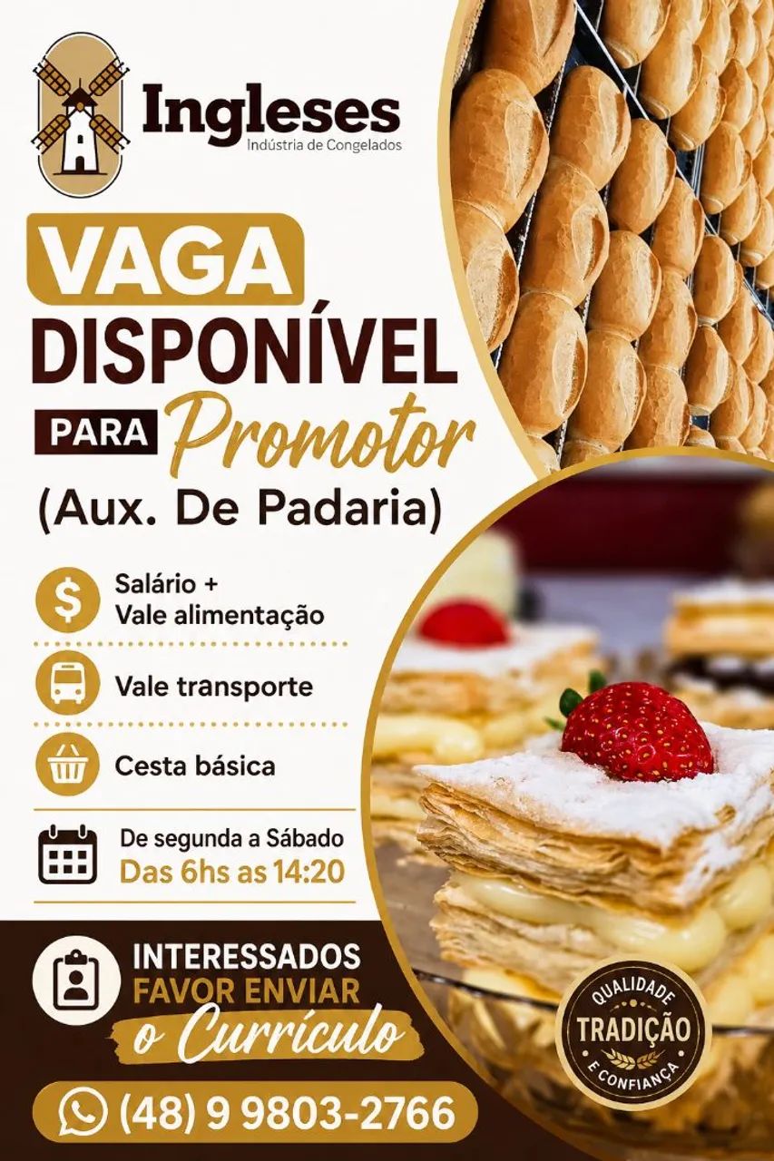 Auxiliar de produção (Promotor) (a)