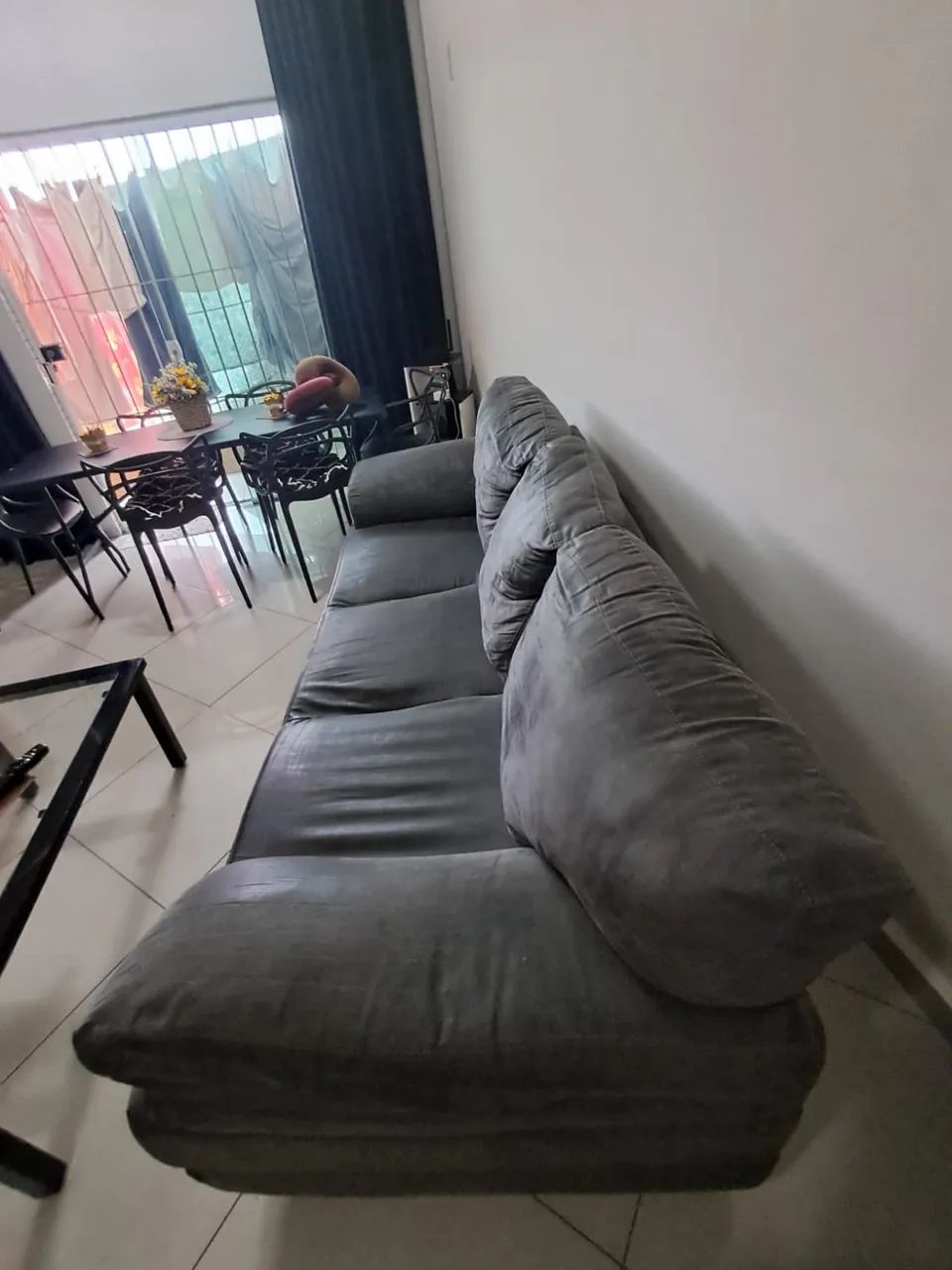 SOFA CINZA 3 LUGARES - Foto 3