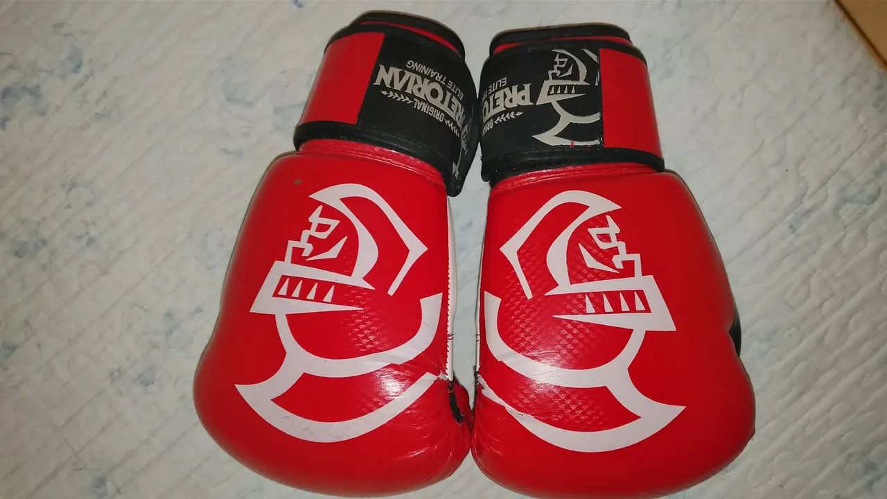 Luva de boxe First 14oz Pretorian vermelha - Foto 3