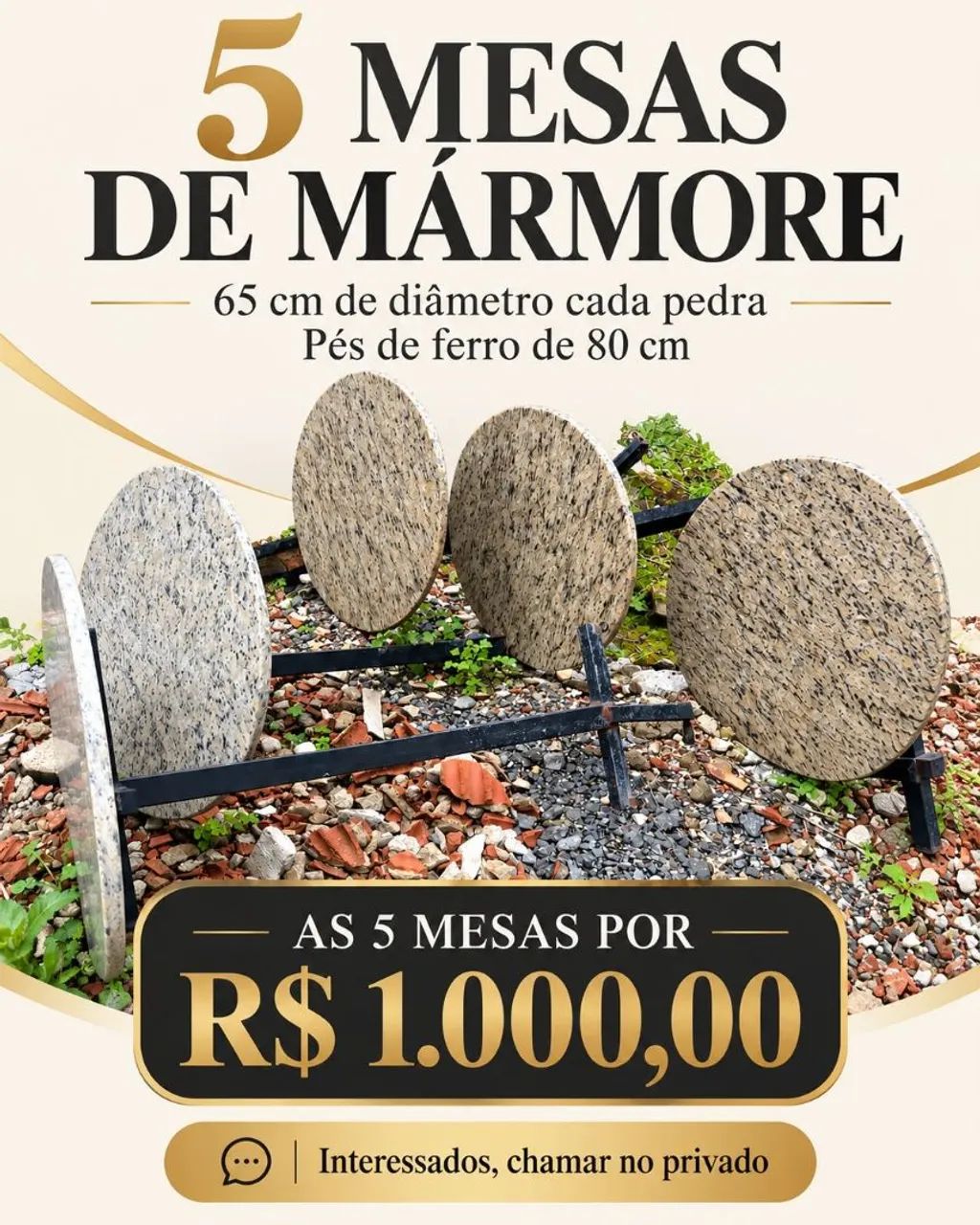 Vendo mesa de mármore 