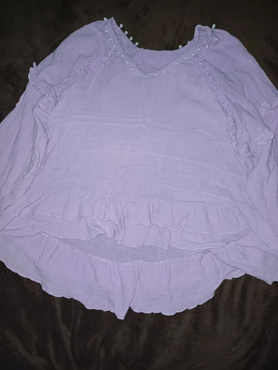 blusa yacamim boho lilás tamanho M