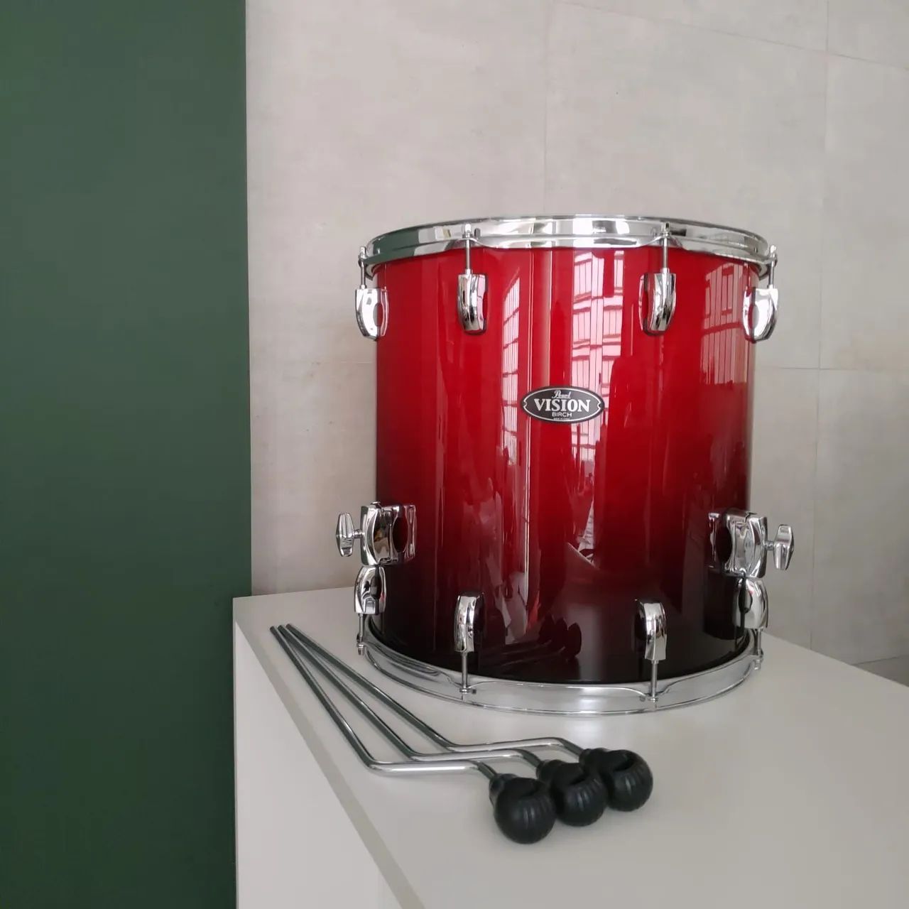 Surdo Pearl Vision Birch VBL, 16x16, Ruby Fade