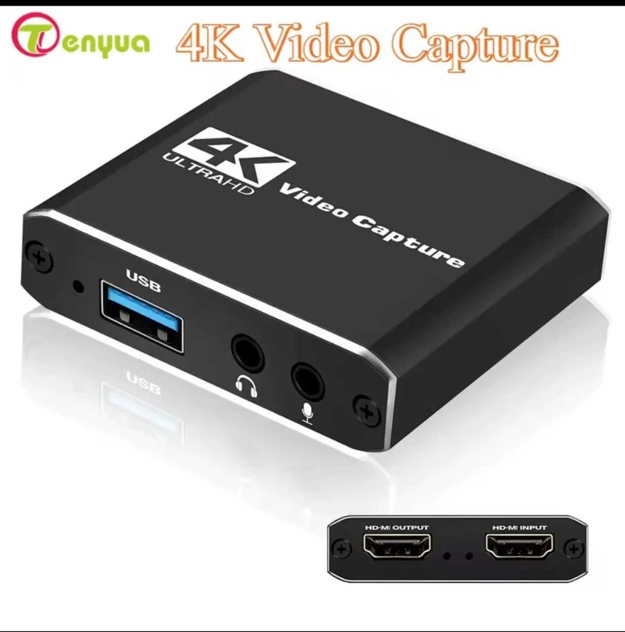 Placa de Captura 4K Ultra HD com Loopout HDMI - Para Lives, PS5, Xbox e PC 