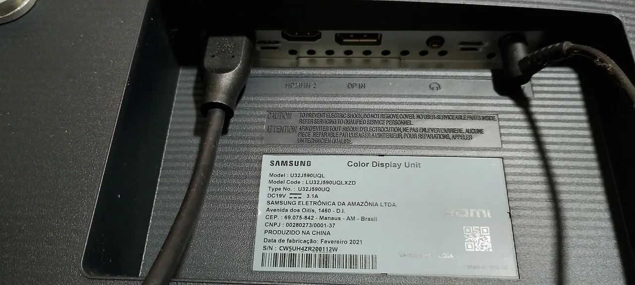 Monitor Samsung LED 32" mod U32J590UQL - Foto 2