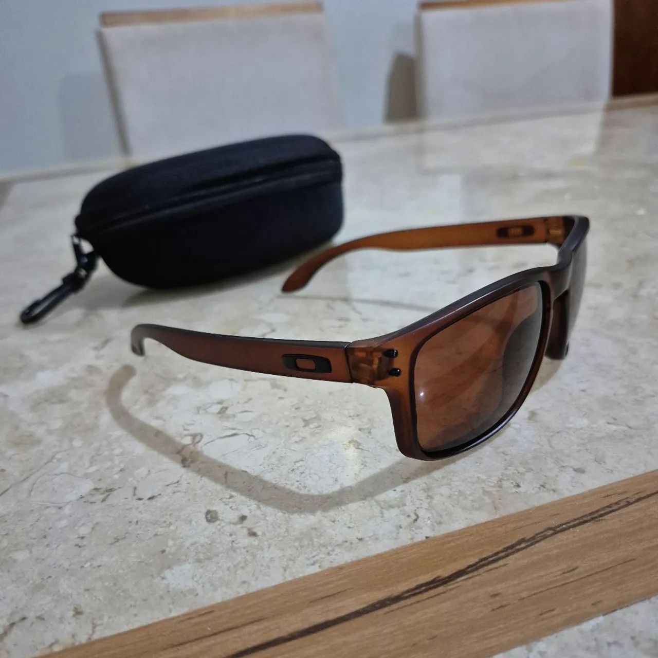 Óculos de Sol Oakley Holbrook Marrom - Foto 3