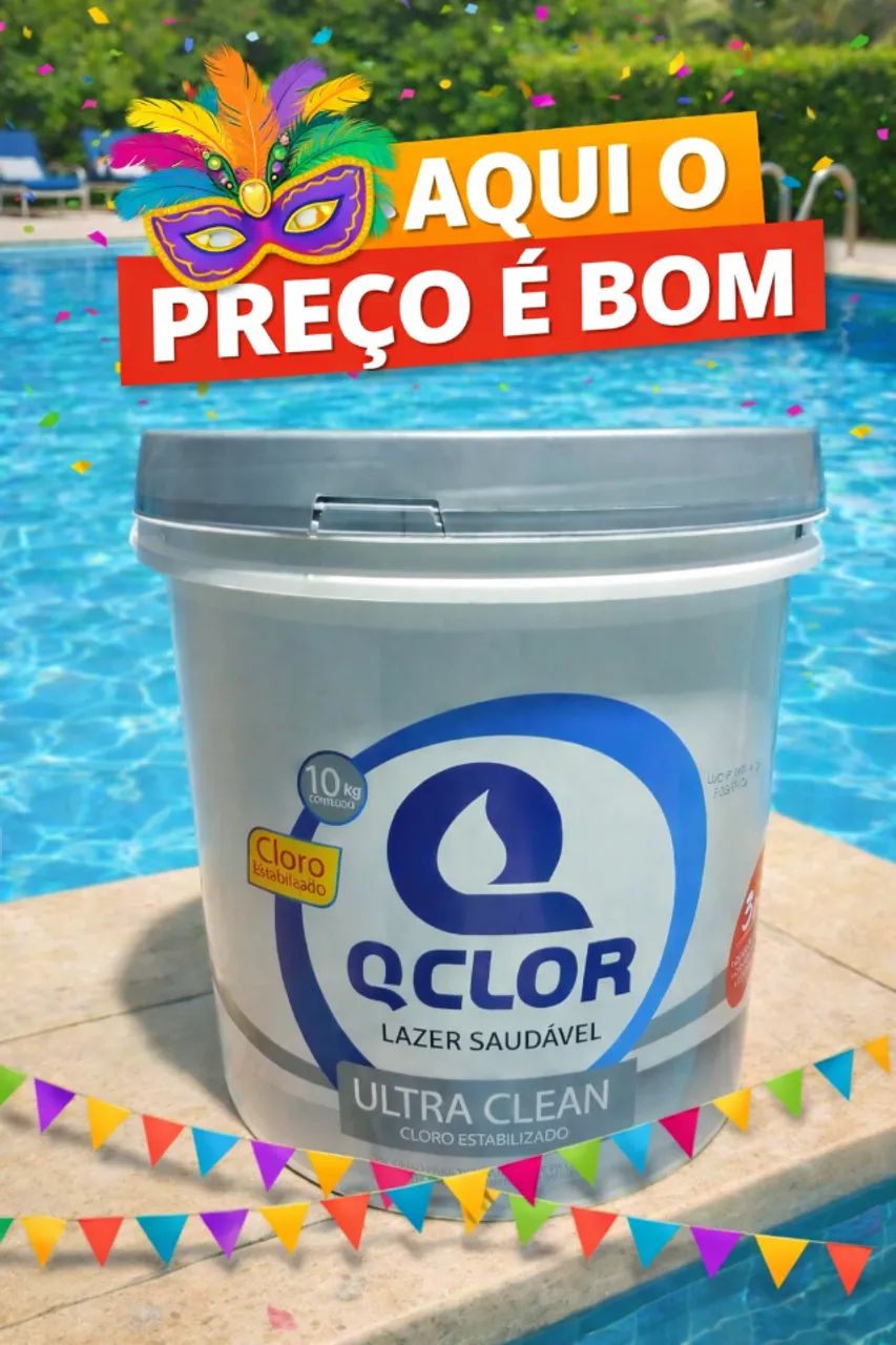 Cloro para Piscina QClor Ultra Clean 10kg