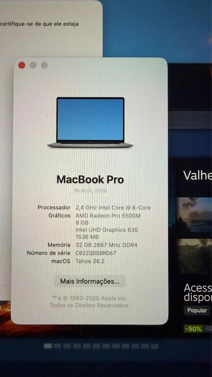 MacBook Pro 16? 2019 i9 8-core 32GB RAM 1TB SSD Radeon Pro 5500M