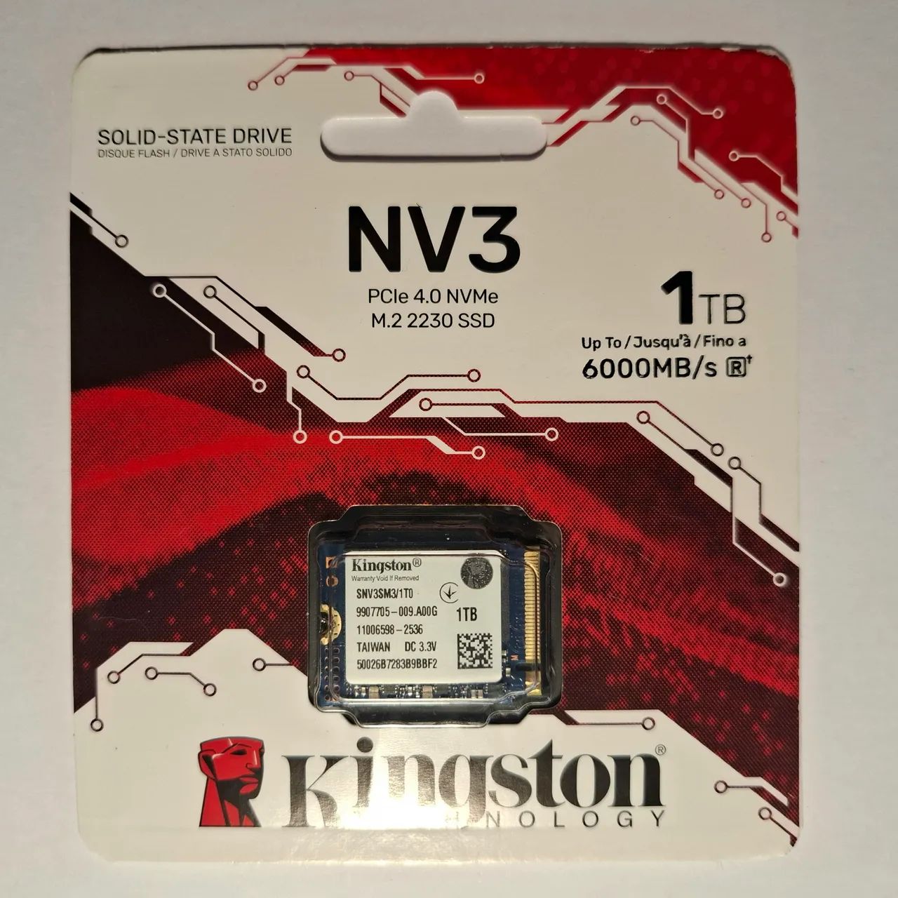 Kingston NV3 1TB NVMe M.2 22x30 SSD