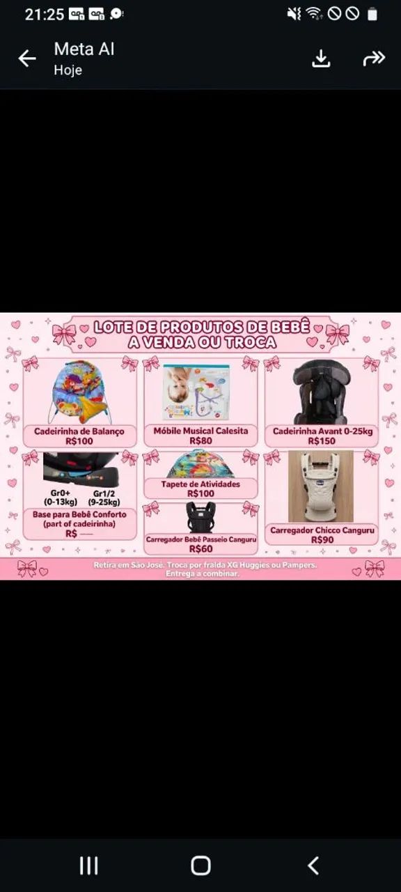 Produtos de bebê 