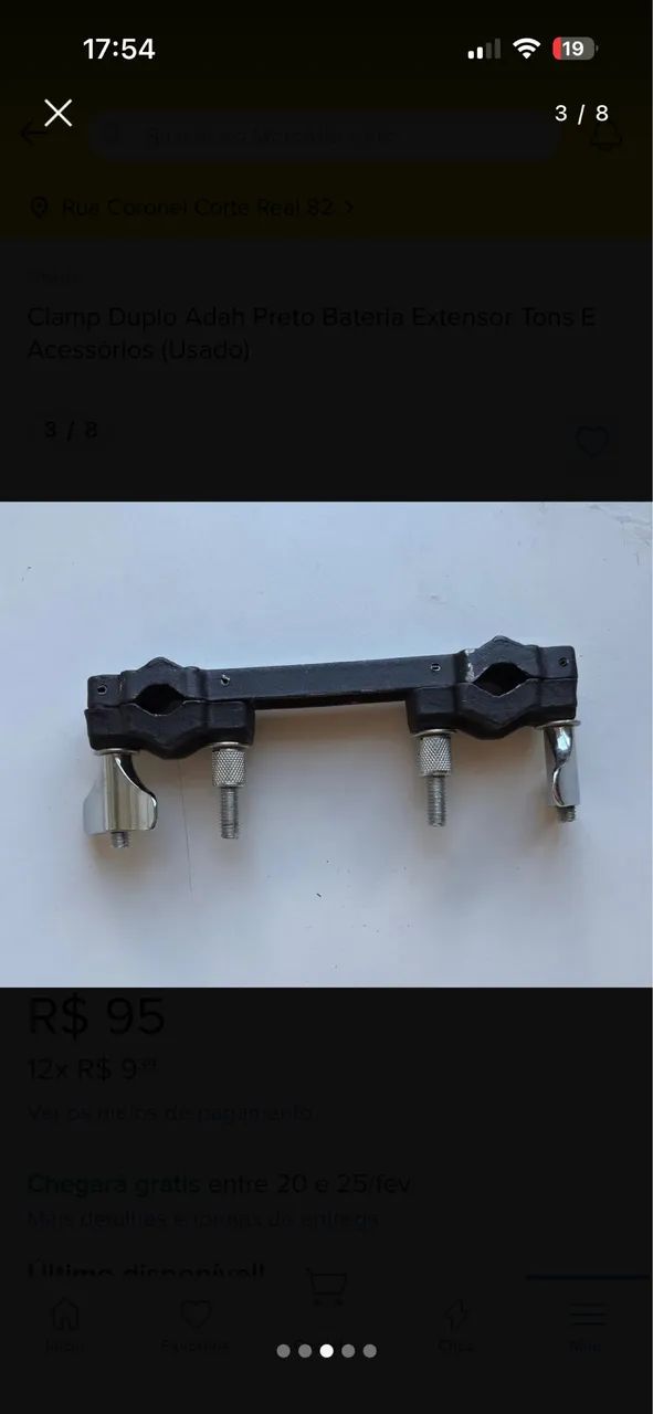 Clamp Duplo Adah Preto Bateria Extensor Tons E Acessórios - Foto 6