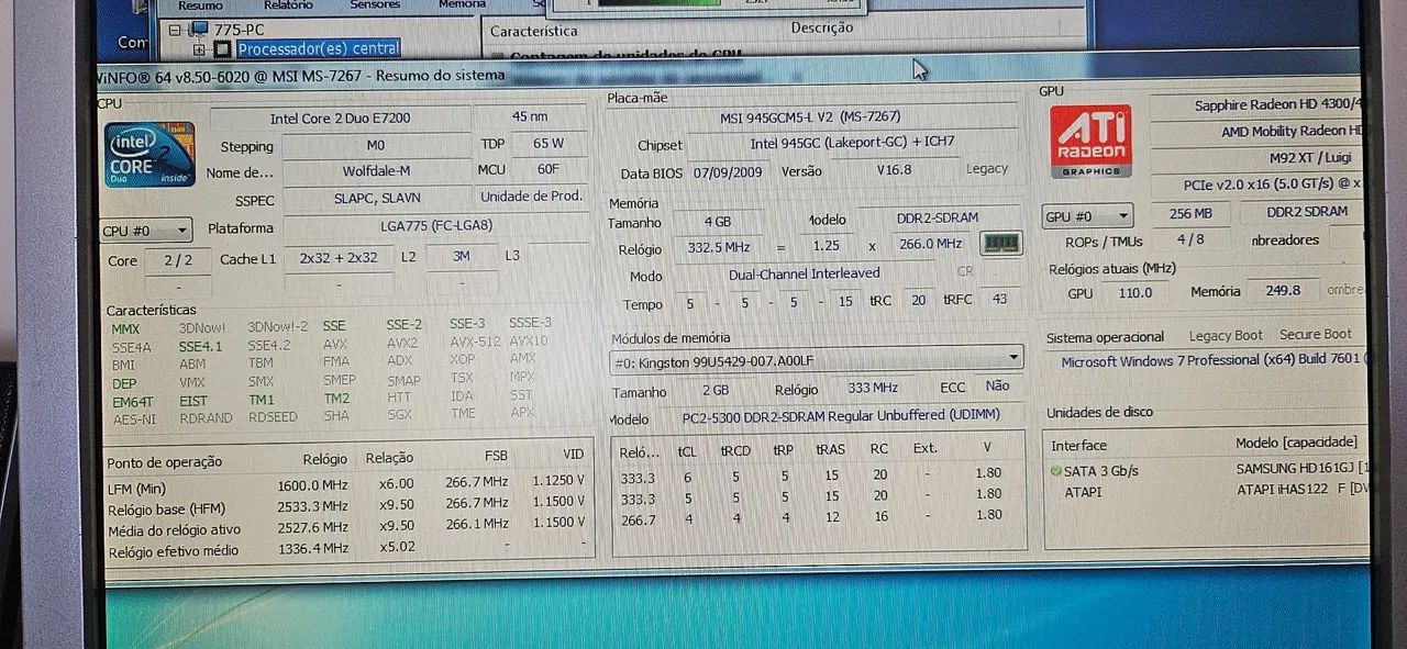Computador core 2 duo, 4gb ram e ATI HD 4330 - Foto 5