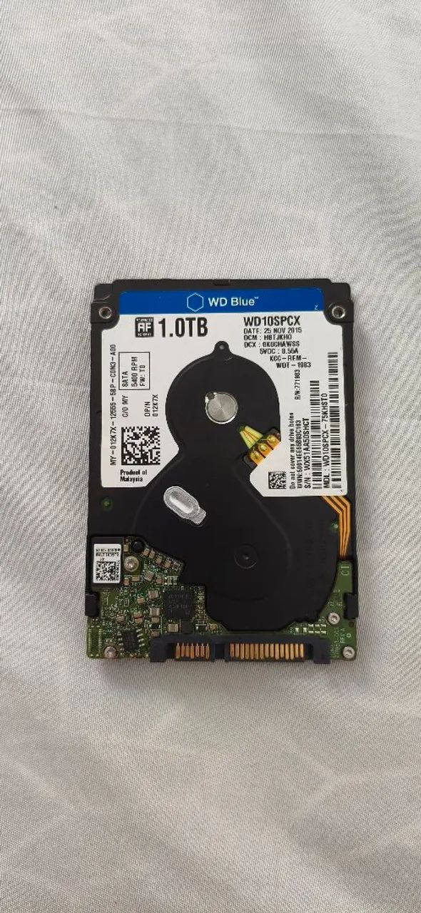 HD notebook mecânico 1TB