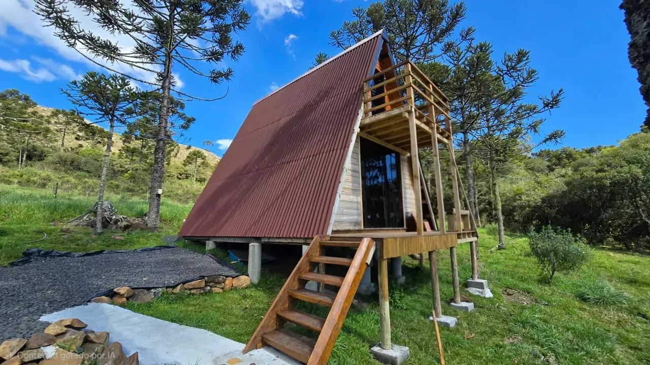 Terreno com casa e lindo riacho em Urupema