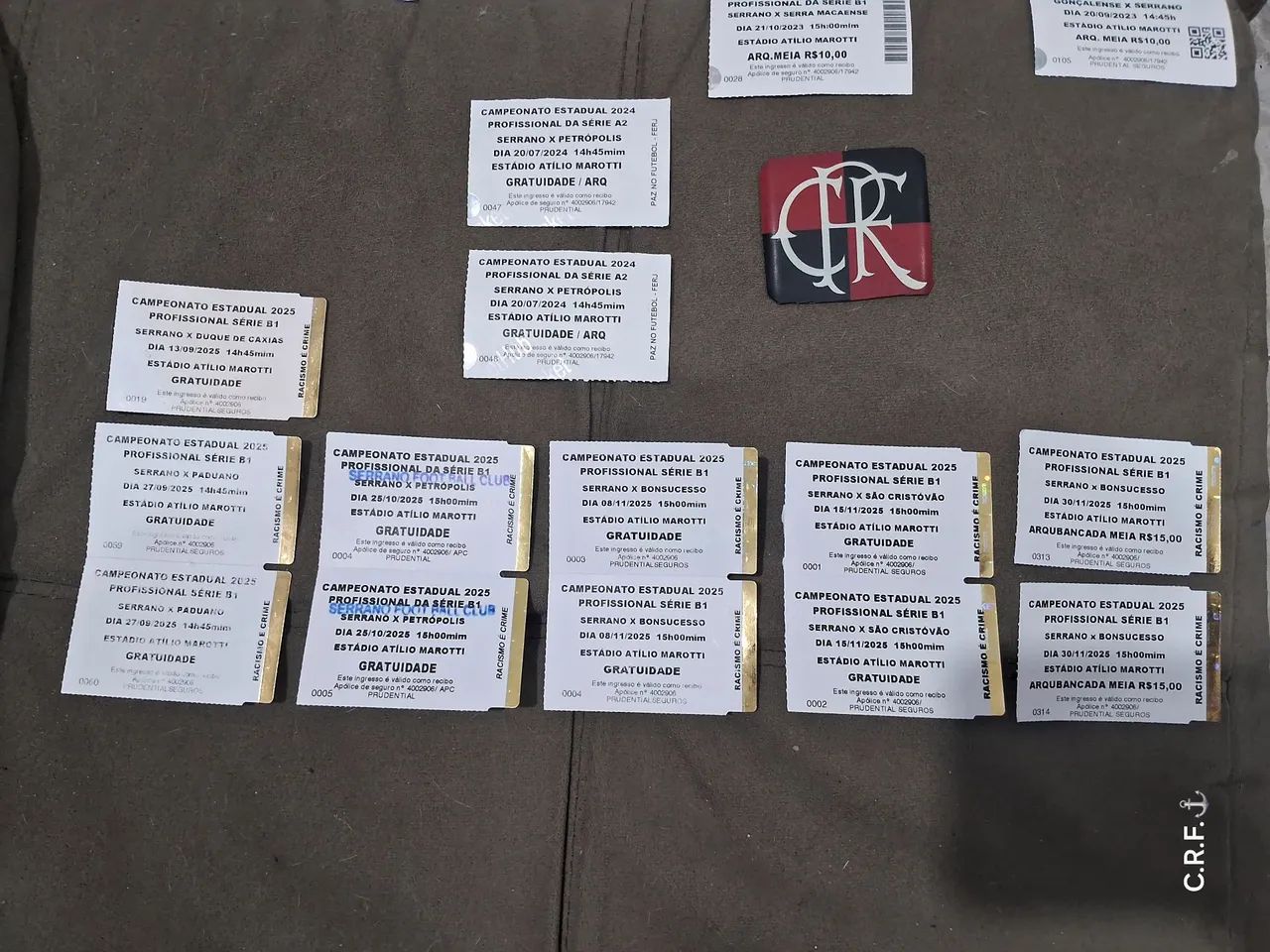 48 INGRESSOS DE JOGOS DO SERRANO F.C  / PETRÓPOLIS  - Foto 5